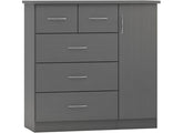 Nevada Full Grey Low Wardrobe